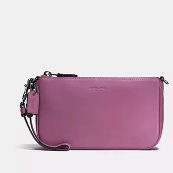 NWT Coach Purple Leather Nolita Wristlet Purse - Picture 1 of 3